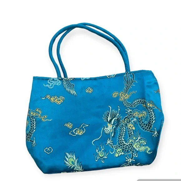 Kimera Turquoise Blue Colorful Designs Small Purse - Picture 2 of 8